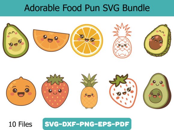 Adorable Food Pun SVG Bundle