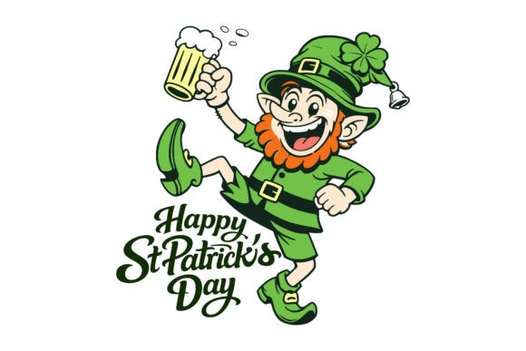 Happy St Patrick’s Day Leprechaun Vector