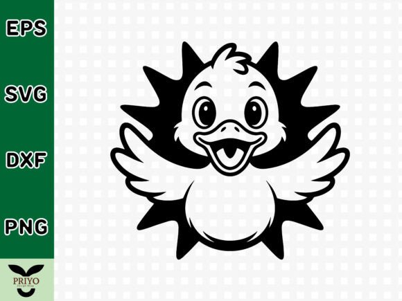 Kawaii Duck Silhouette