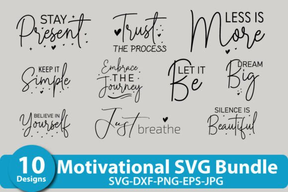 Motivational SVG Bundle, Inspirational