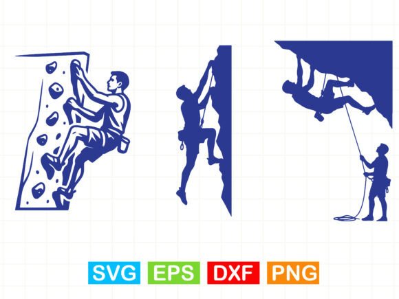 Rock Climbing Silhouette SVG