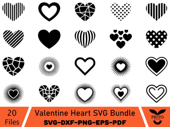 Valentine Heart SVG Bundle